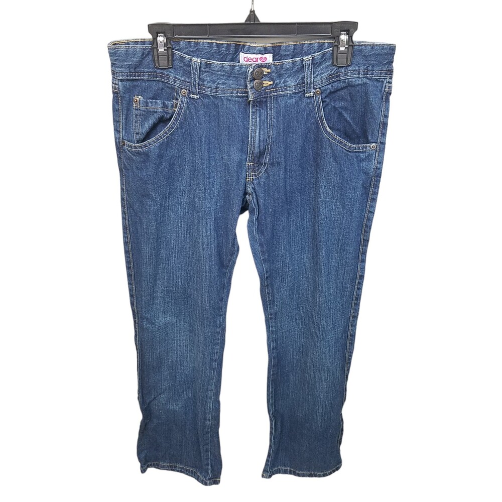 Dear ab Womens Size 12S Blue Solid BootCut Jeans
